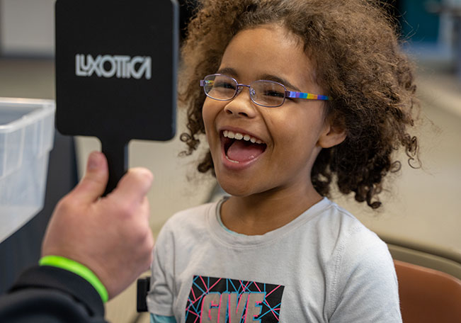 Small child with glasses